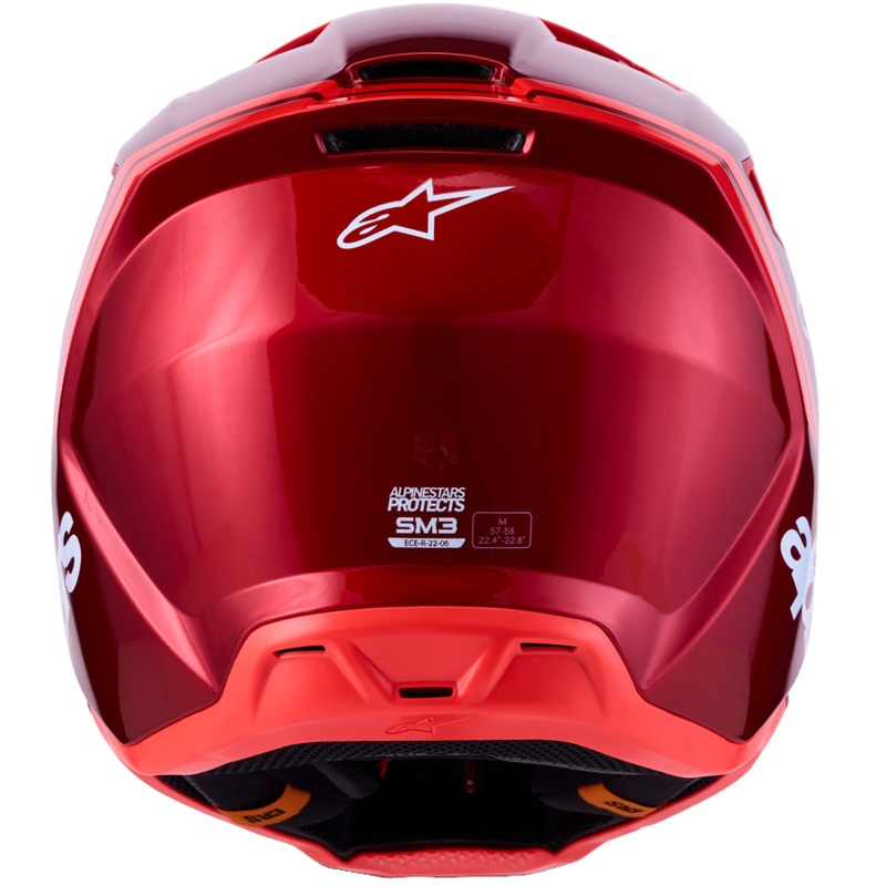 Casco de motocross Alpinestars S-M3 Radium rojo flúor-blanco