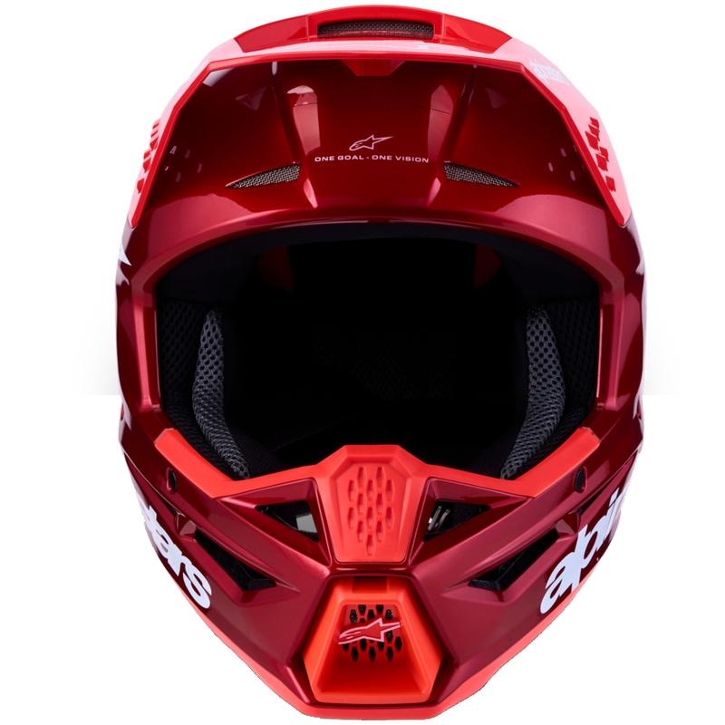 Casco de motocross Alpinestars S-M3 Radium rojo flúor-blanco
