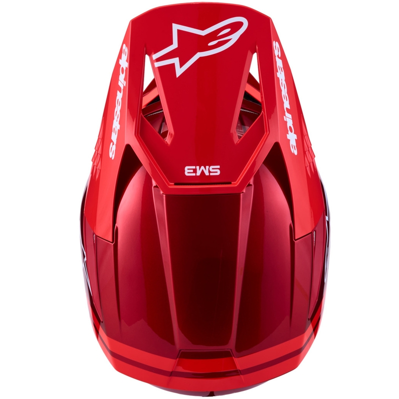 Casco de motocross Alpinestars S-M3 Radium rojo flúor-blanco