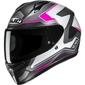 Casco integral de motocicleta HJC C10 Cric MC8 negro-blanco-rosa-gris