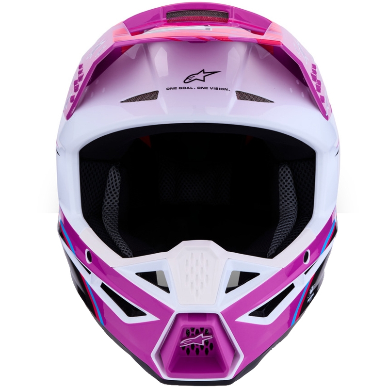 Casco de motocross Alpinestars S-M3 Falcon morado-blanco-rosa flúor