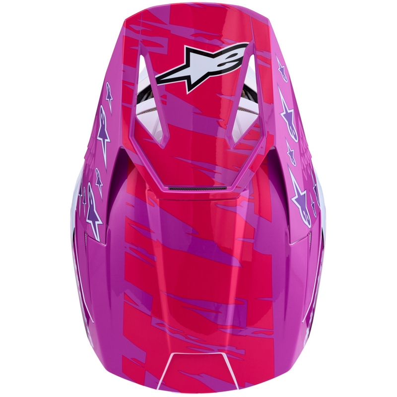 Casco de motocross Alpinestars S-M3 Falcon morado-blanco-rosa flúor