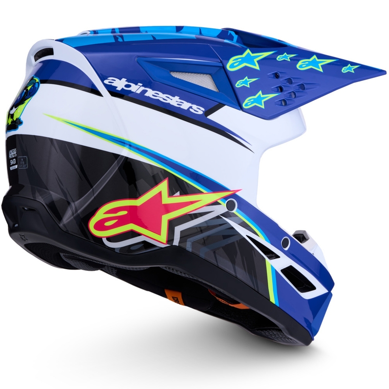 Casco de motocross Alpinestars S-M3 Falcon azul-blanco-negro