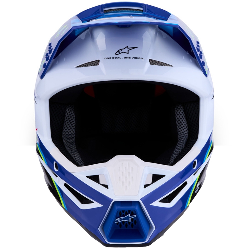 Casco de motocross Alpinestars S-M3 Falcon azul-blanco-negro