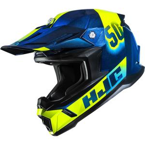 Casco de motocross HJC C50 Dash MC2 azul-amarillo flúor
