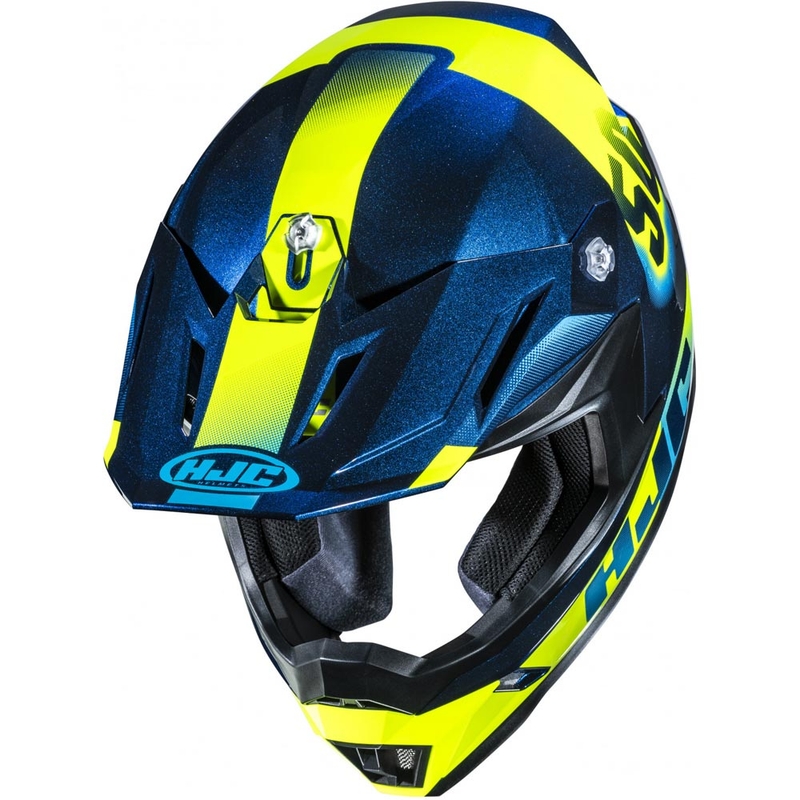 Casco de motocross HJC C50 Dash MC2 azul-amarillo flúor