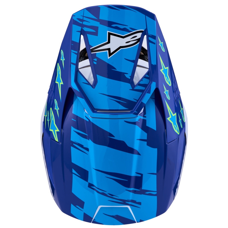 Casco de motocross infantil Alpinestars S-M3 Falcon azul-blanco-negro