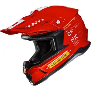 Casco motocross HJC C50 Tagg MC1 rojo