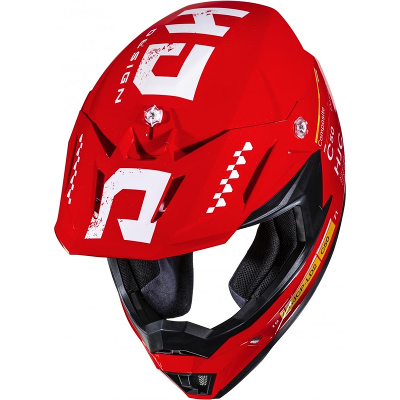 Casco motocross HJC C50 Tagg MC1 rojo