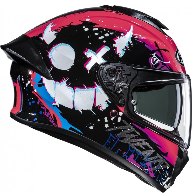 Casco integral de motocicleta HJC C71 FQ20 MC8 negro-rosa
