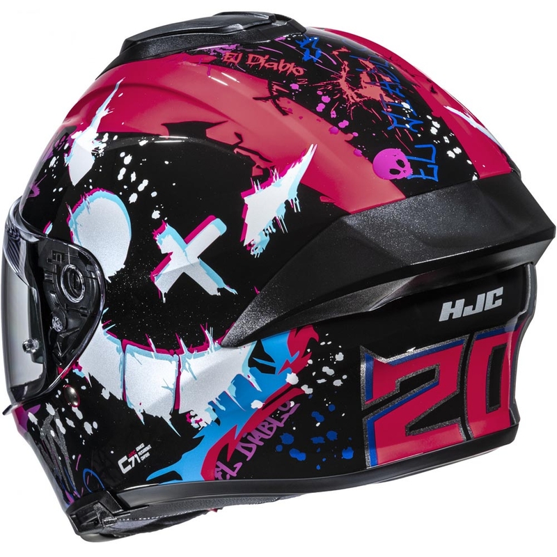 Casco integral de motocicleta HJC C71 FQ20 MC8 negro-rosa