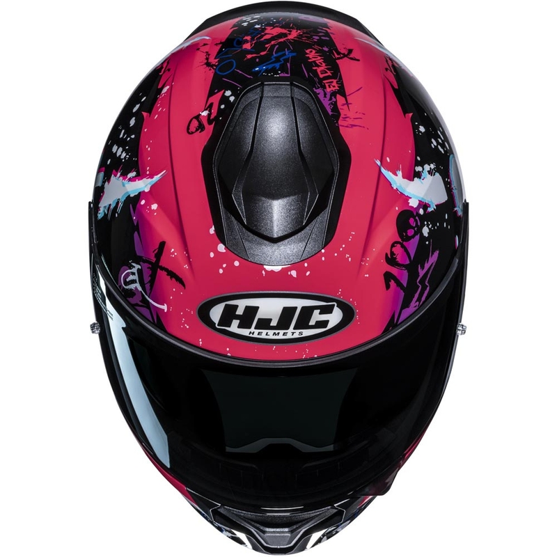 Casco integral de motocicleta HJC C71 FQ20 MC8 negro-rosa