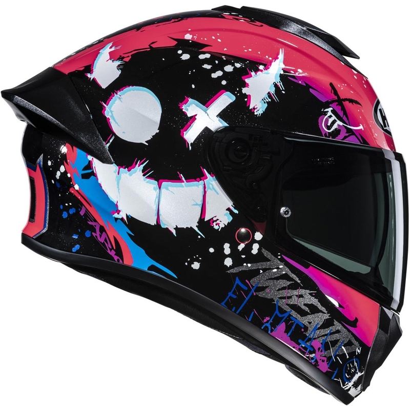 Casco integral de motocicleta HJC C71 FQ20 MC8 negro-rosa