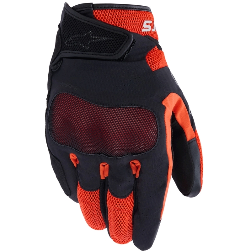 Guantes de moto Alpinestars Mogress Airflow negro-rojo-naranja