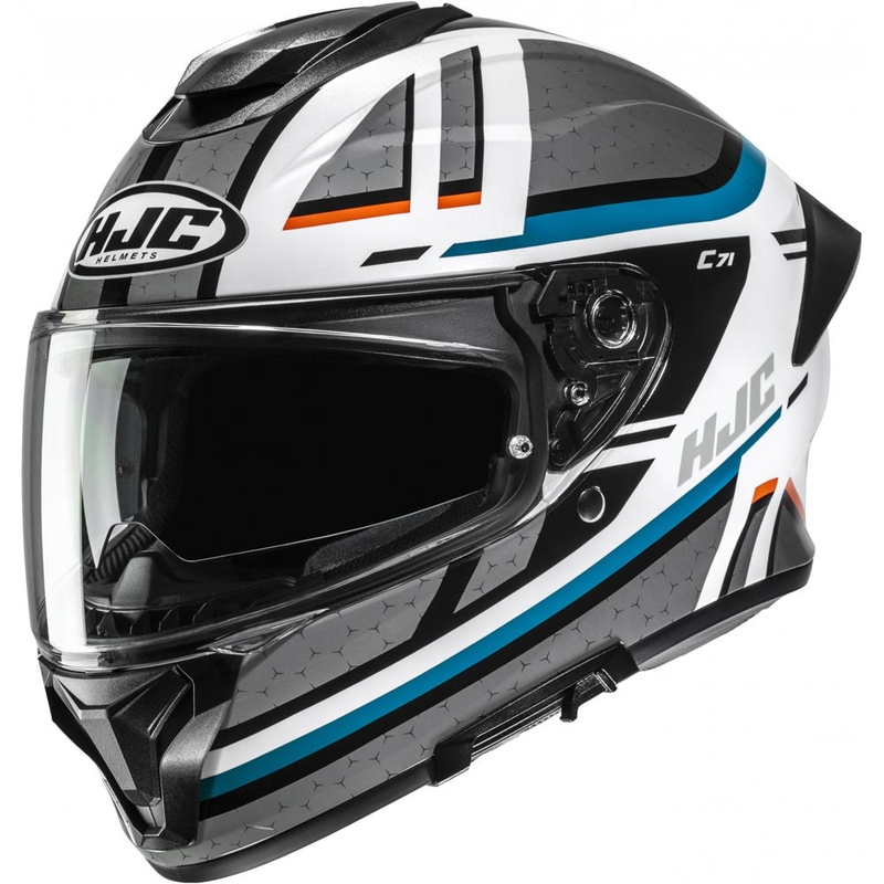 Casco integral para motocicleta HJC C71 Novah MC27 gris-blanco-azul