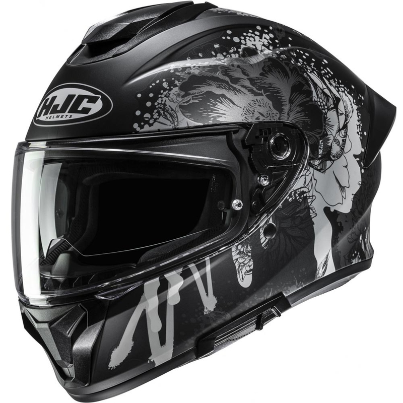 Casco integral de motocicleta HJC C71 Roko MC5SF negro-gris
