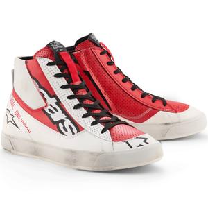 Botas de moto Alpinestars Stated Flair blancas y rojas