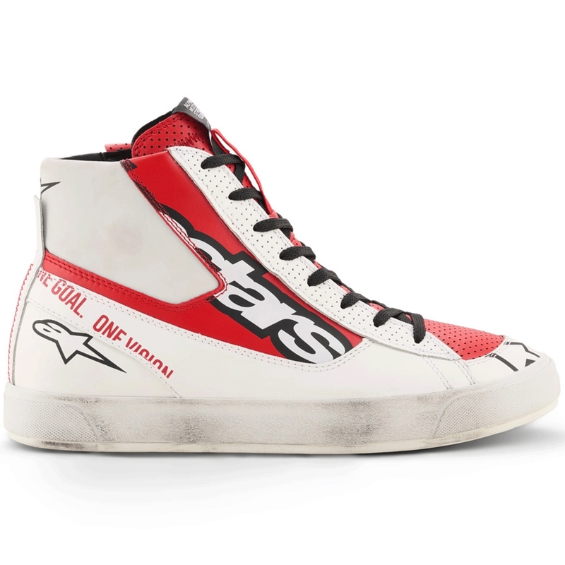 Botas de moto Alpinestars Stated Flair blancas y rojas