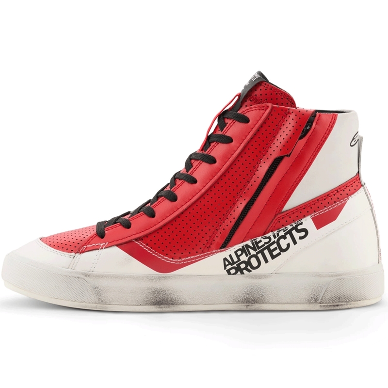 Botas de moto Alpinestars Stated Flair blancas y rojas