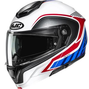 Casco de moto abatible HJC C92 Ragna MC21 blanco-rojo-azul
