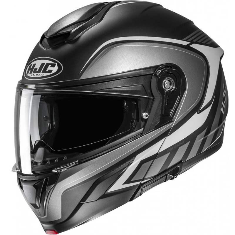 Casco de moto abatible HJC C92 Ragna MC5SF negro-gris-blanco