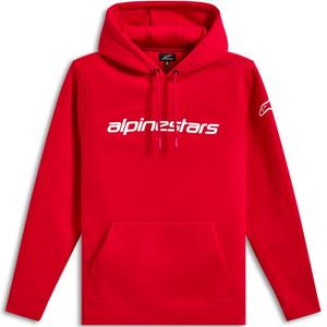 Sudadera con capucha Alpinestars Wordmark 3 roja-blanca
