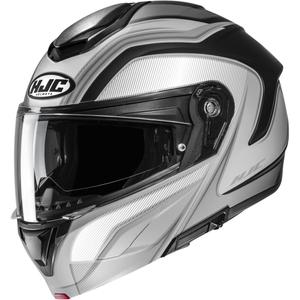 Casco de motocicleta abatible HJC C92 Sirius MC5SF negro-blanco-plata