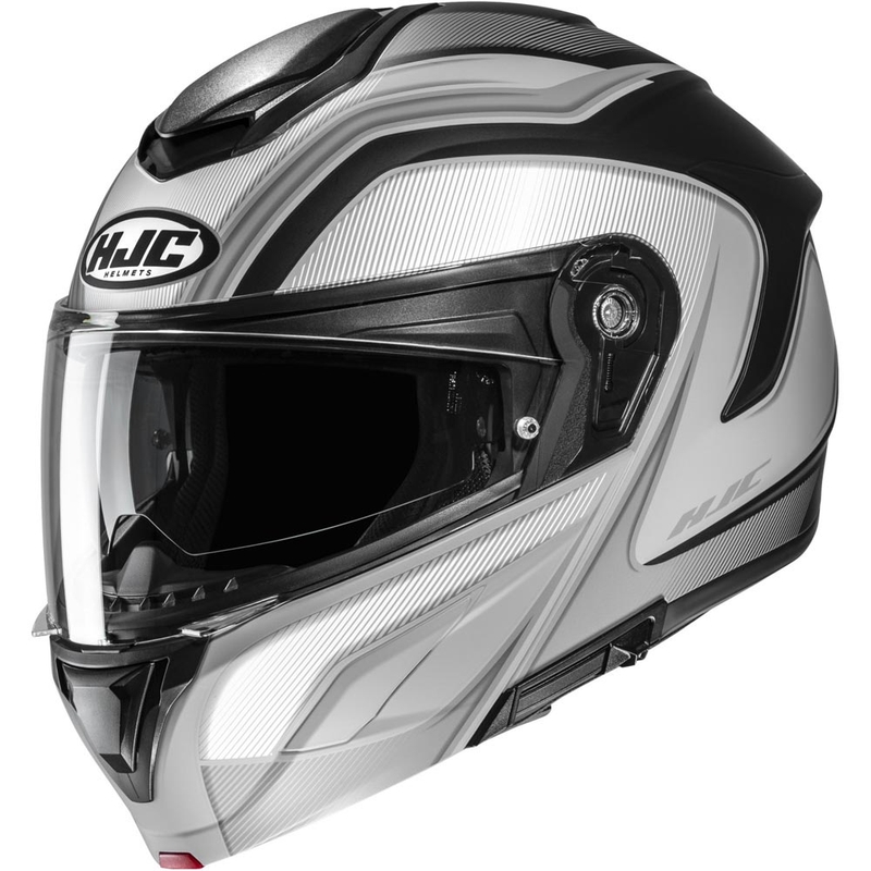 Casco de motocicleta abatible HJC C92 Sirius MC5SF negro-blanco-plata