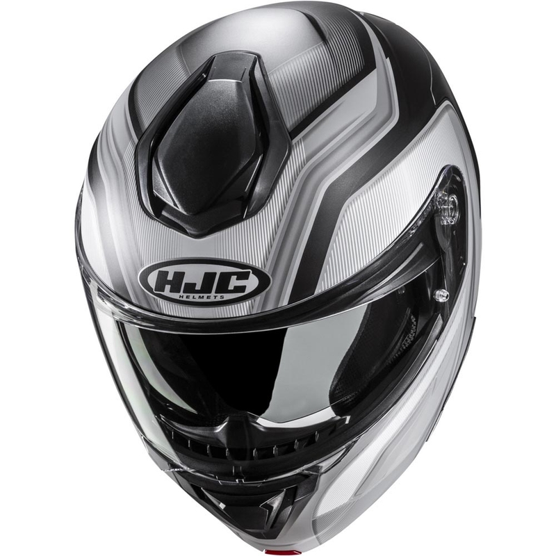 Casco de motocicleta abatible HJC C92 Sirius MC5SF negro-blanco-plata