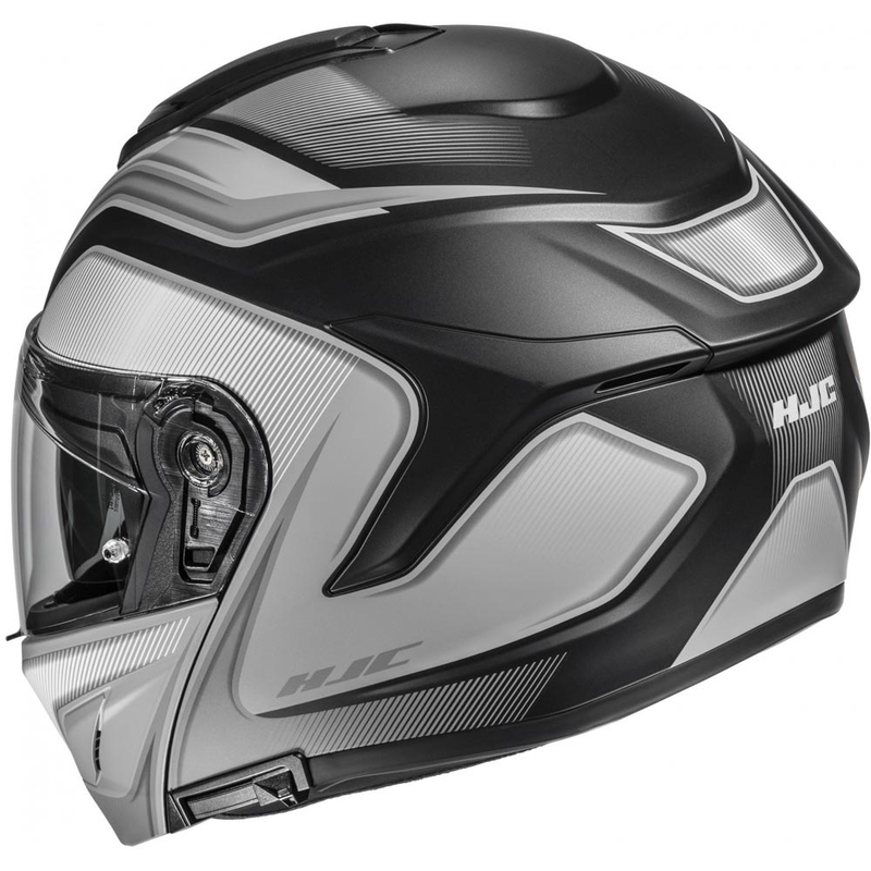 Casco de motocicleta abatible HJC C92 Sirius MC5SF negro-blanco-plata