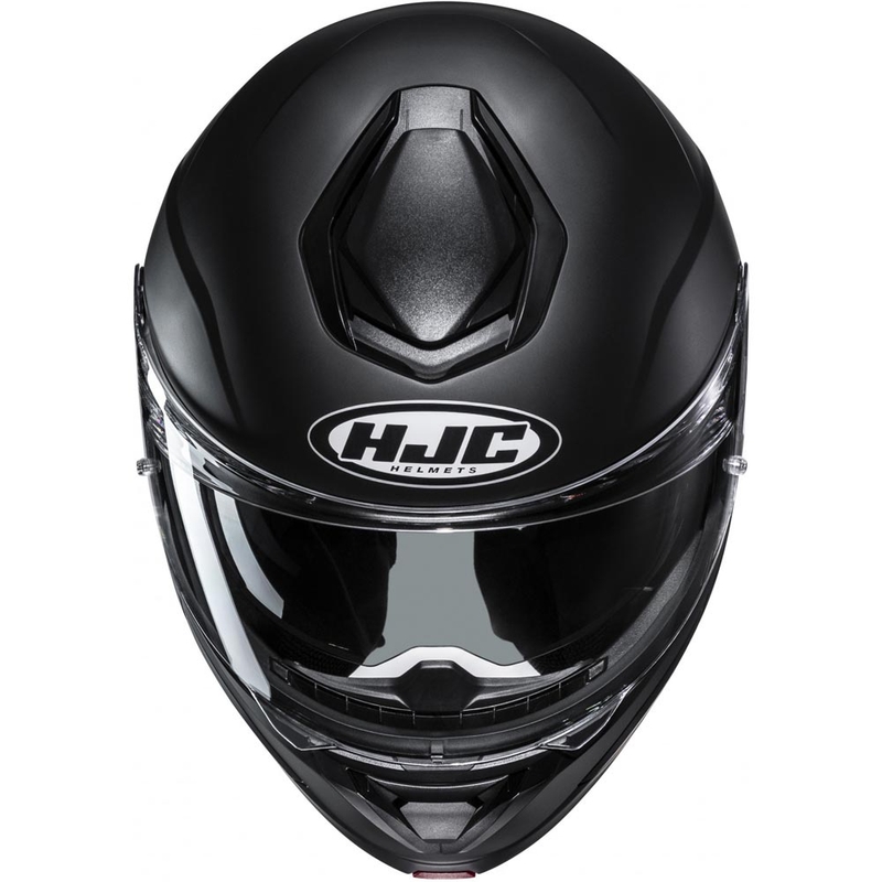 Casco de moto abatible HJC C92, color negro semimate sólido.