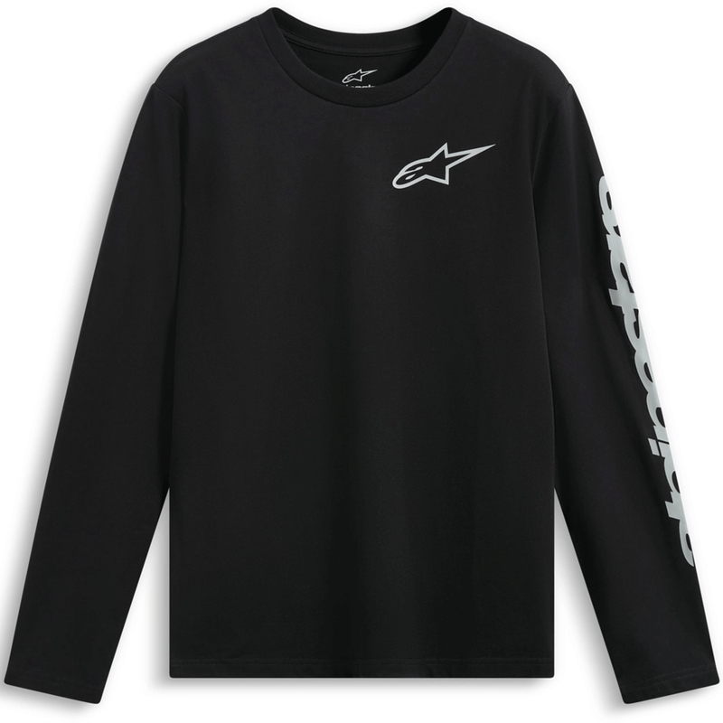 Camiseta de manga larga Alpinestars Trackside CSF en blanco y negro