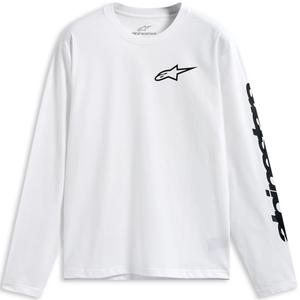 Camiseta de manga larga Alpinestars Trackside CSF blanca-negra