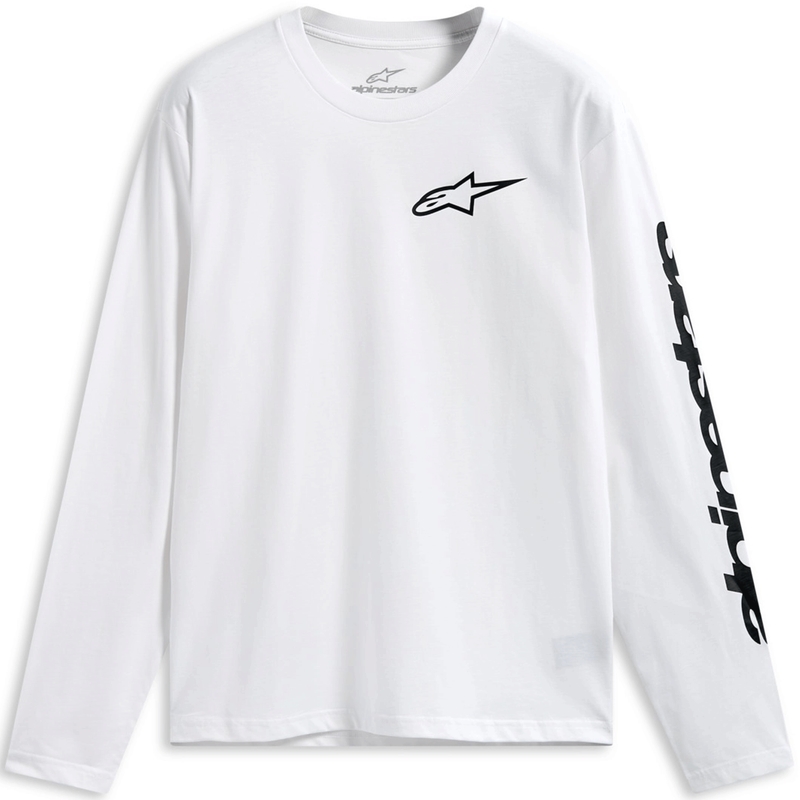 Camiseta de manga larga Alpinestars Trackside CSF blanca-negra