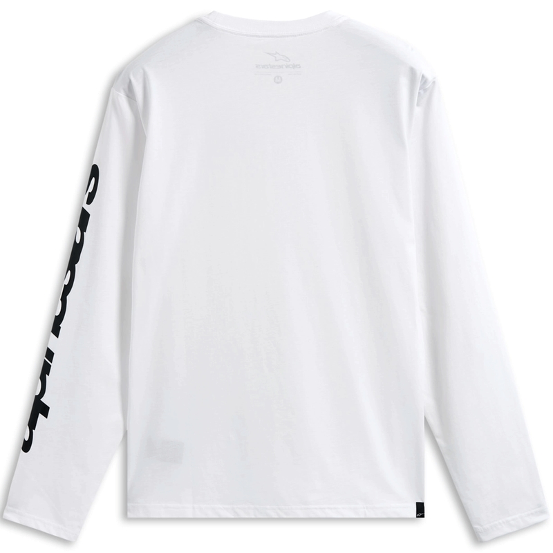 Camiseta de manga larga Alpinestars Trackside CSF blanca-negra