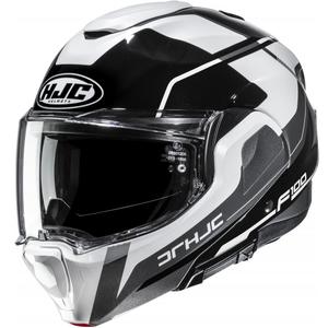 Casco de moto abatible HJC F100 Astra MC5 negro-blanco-gris