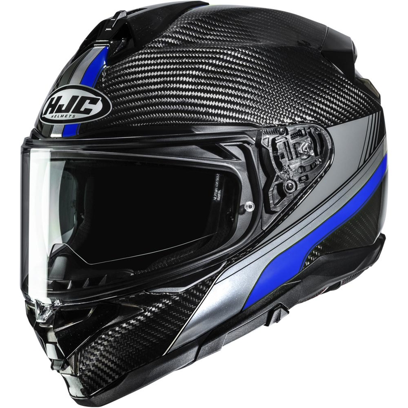 Casco integral de motocicleta HJC F72 Carbon Eos MC2 negro-azul