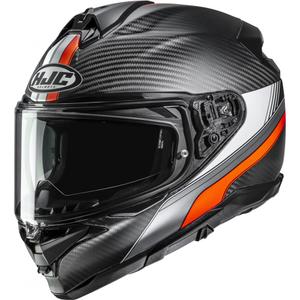Casco integral de moto HJC F72 Carbon Eos MC6HSF negro-naranja