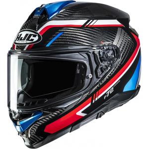 Casco integral de moto HJC F72 Carbon Kairo MC21 negro-azul-rojo-blanco