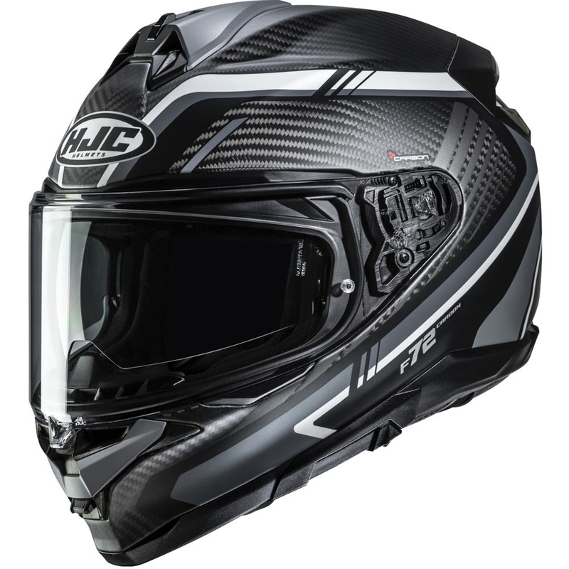 Casco integral de moto HJC F72 Carbon Kairo MC5SF negro-gris-blanco