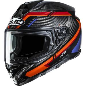 Casco integral de motocicleta HJC F72 Carbon Kairo MC8 negro-naranja-rojo-morado