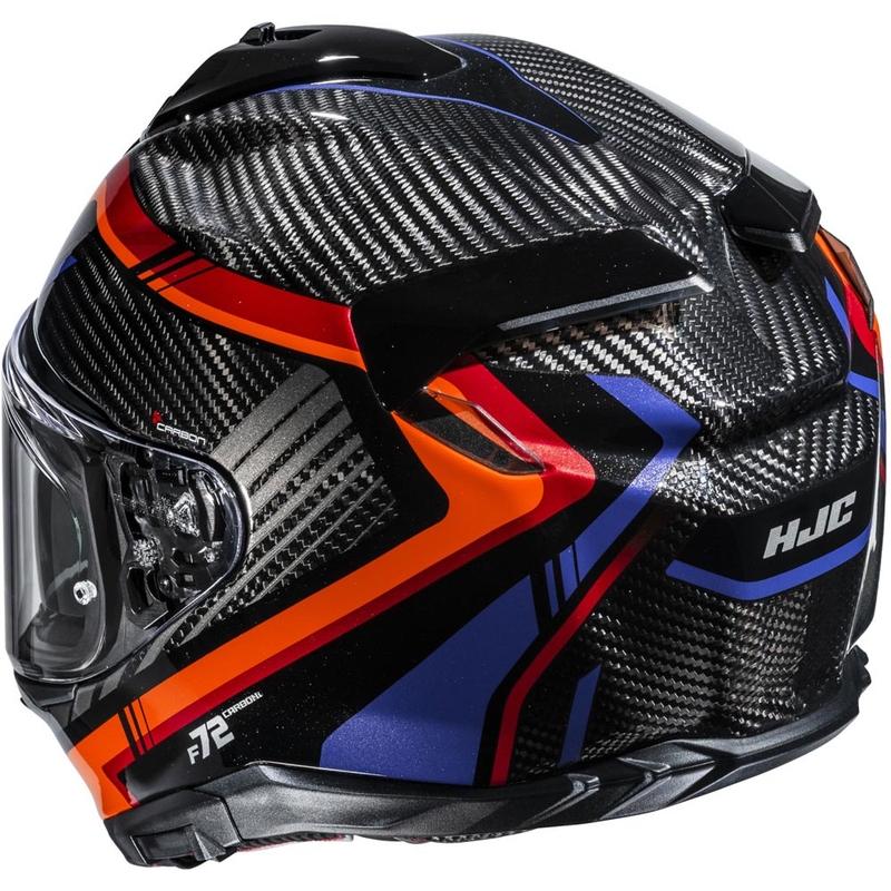 Casco integral de motocicleta HJC F72 Carbon Kairo MC8 negro-naranja-rojo-morado