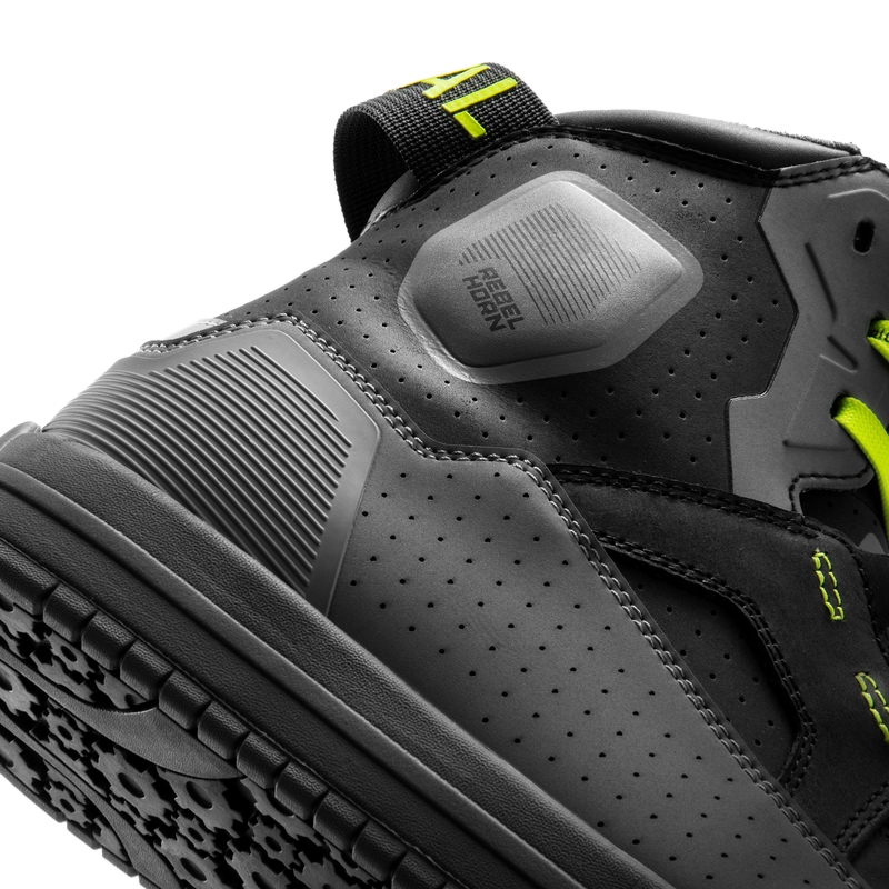 Botas de moto Rebelhorn Vandal II negro-gris-amarillo fluorescente
