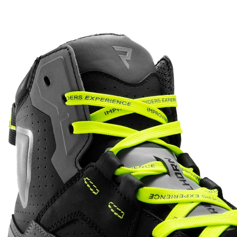 Botas de moto Rebelhorn Vandal II negro-gris-amarillo fluorescente