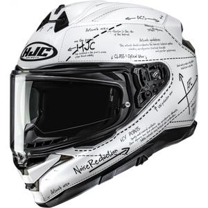 Casco integral para motocicleta HJC F72 Odyssea MC10 blanco-negro