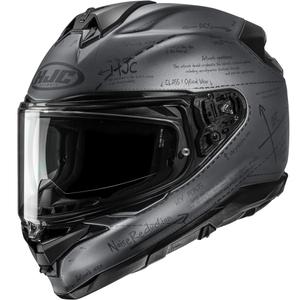 Casco integral de motocicleta HJC F72 Odyssea MC5SF gris-negro