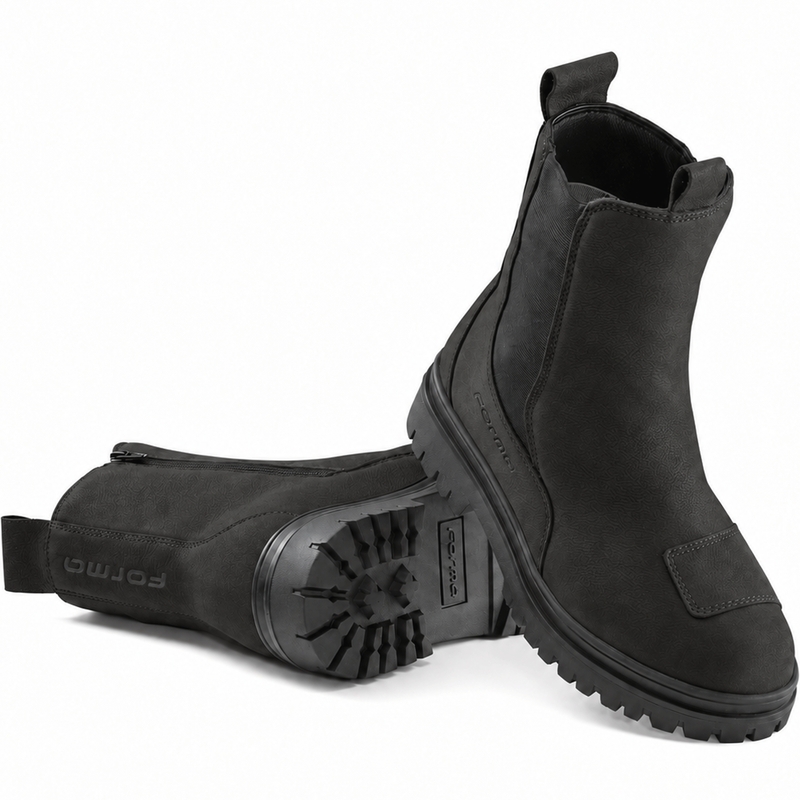 Botas de moto secas Forma Spirit para hombre, color negro.