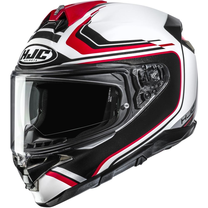 Casco integral de moto HJC F72 Oflo MC1 blanco-negro-rojo