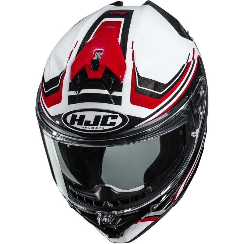 Casco integral de moto HJC F72 Oflo MC1 blanco-negro-rojo