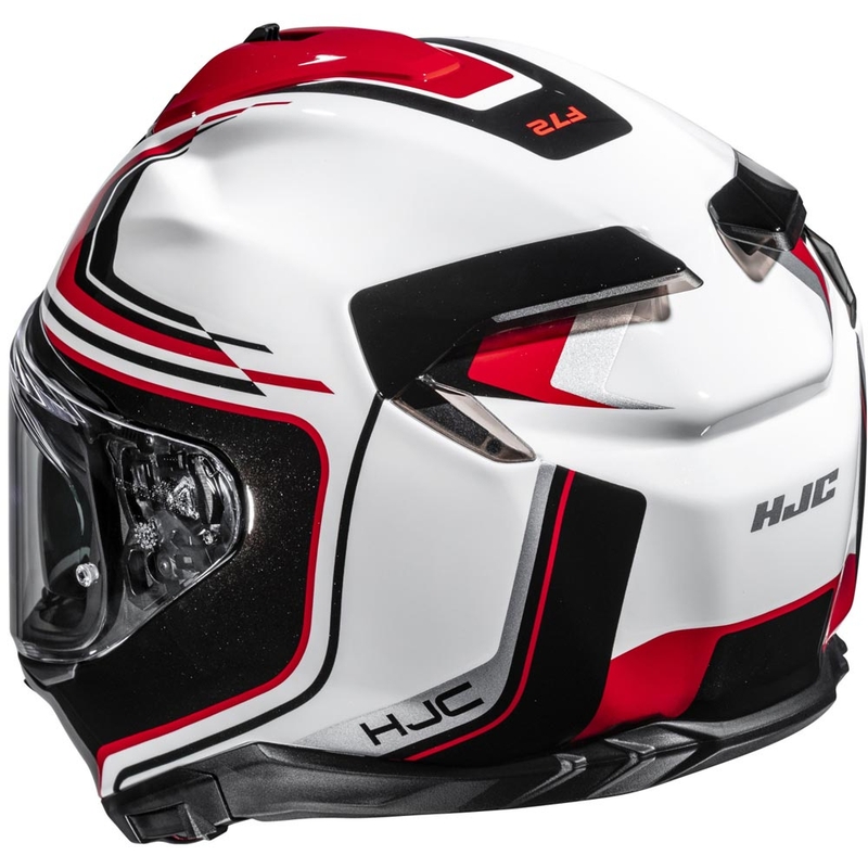 Casco integral de moto HJC F72 Oflo MC1 blanco-negro-rojo